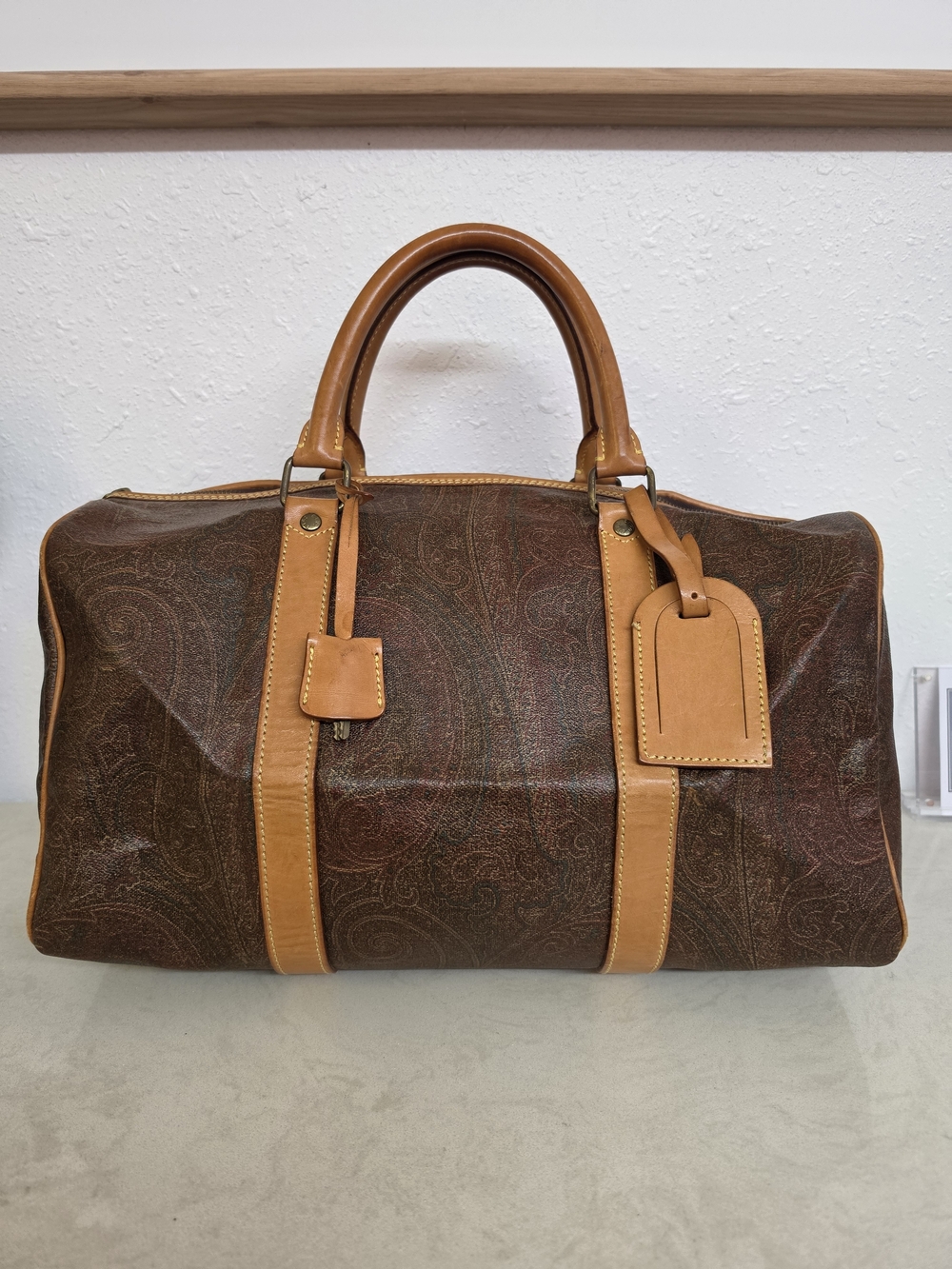 ETRO Milano Paisley Boston Duffel Travel Bag Original Lock & 2 Keys